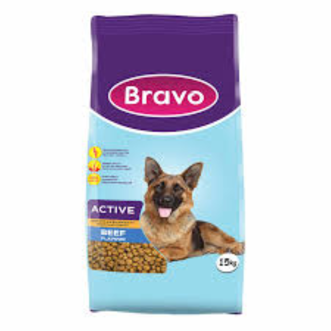 BRAVO ACTIVE BEEF FLAVOUR 15KG